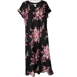 WORTHINGTON Fit N Flair Floral Dress With Polka Dot Bottom Size 14